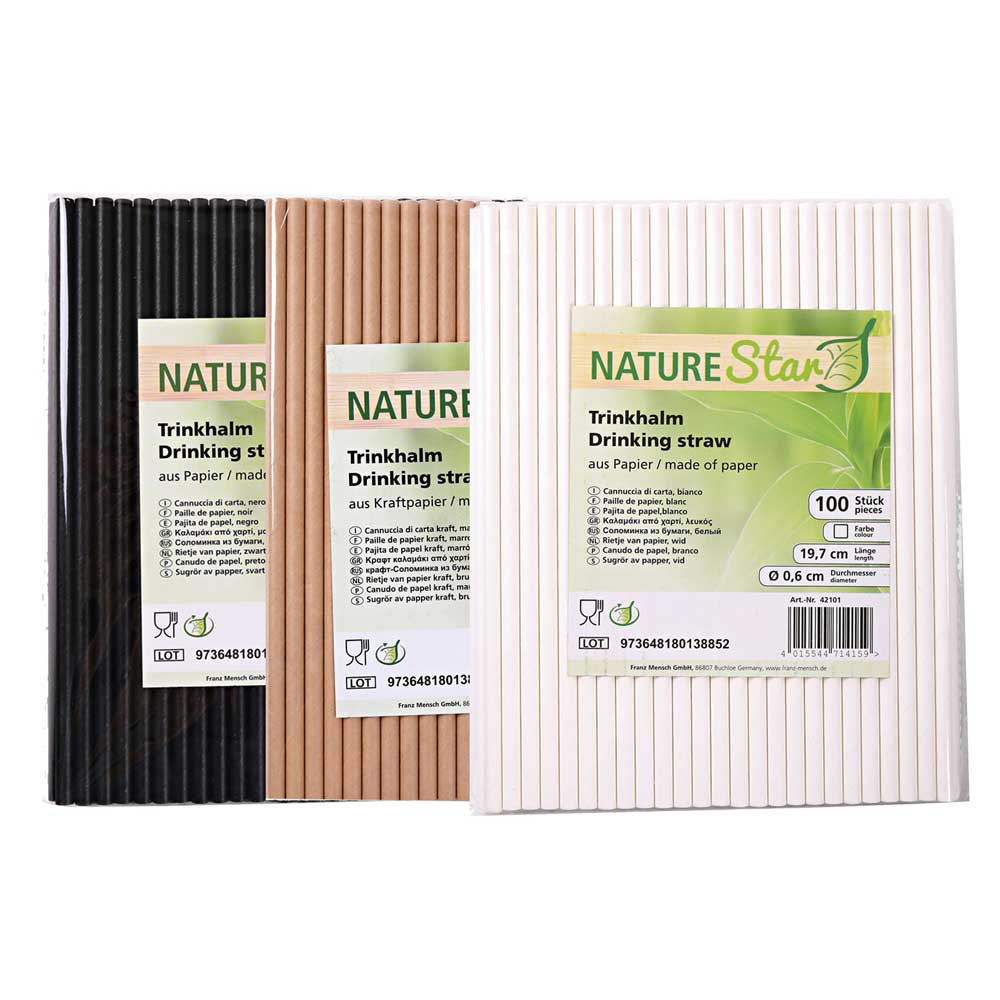 ΧΑΡΤΙΝΑ ΚΑΛΑΜΑΚΙΑ ΛΕΥΚΑ Φ16 19.7CM (100 τεμ)