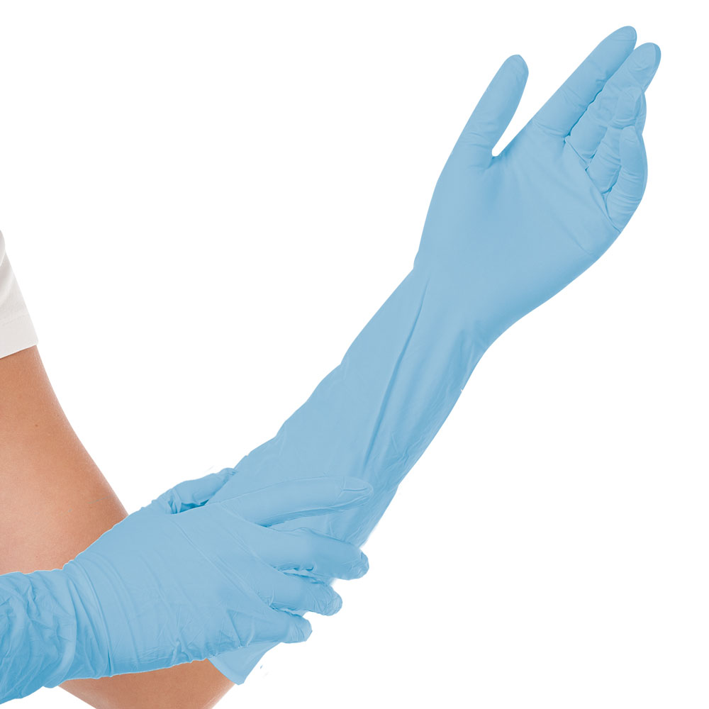 ΓΑΝΤΙ NITRIL 40cm ExtraSafe SuperLong  (50Τ) PFR BLUE
